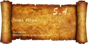 Somi Alex névjegykártya